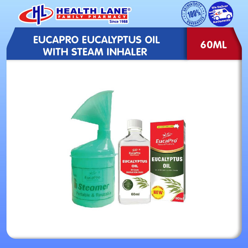 EUCAPRO EUCALYPTUS MINYAK DENGAN STEHM INHALER (60ML)